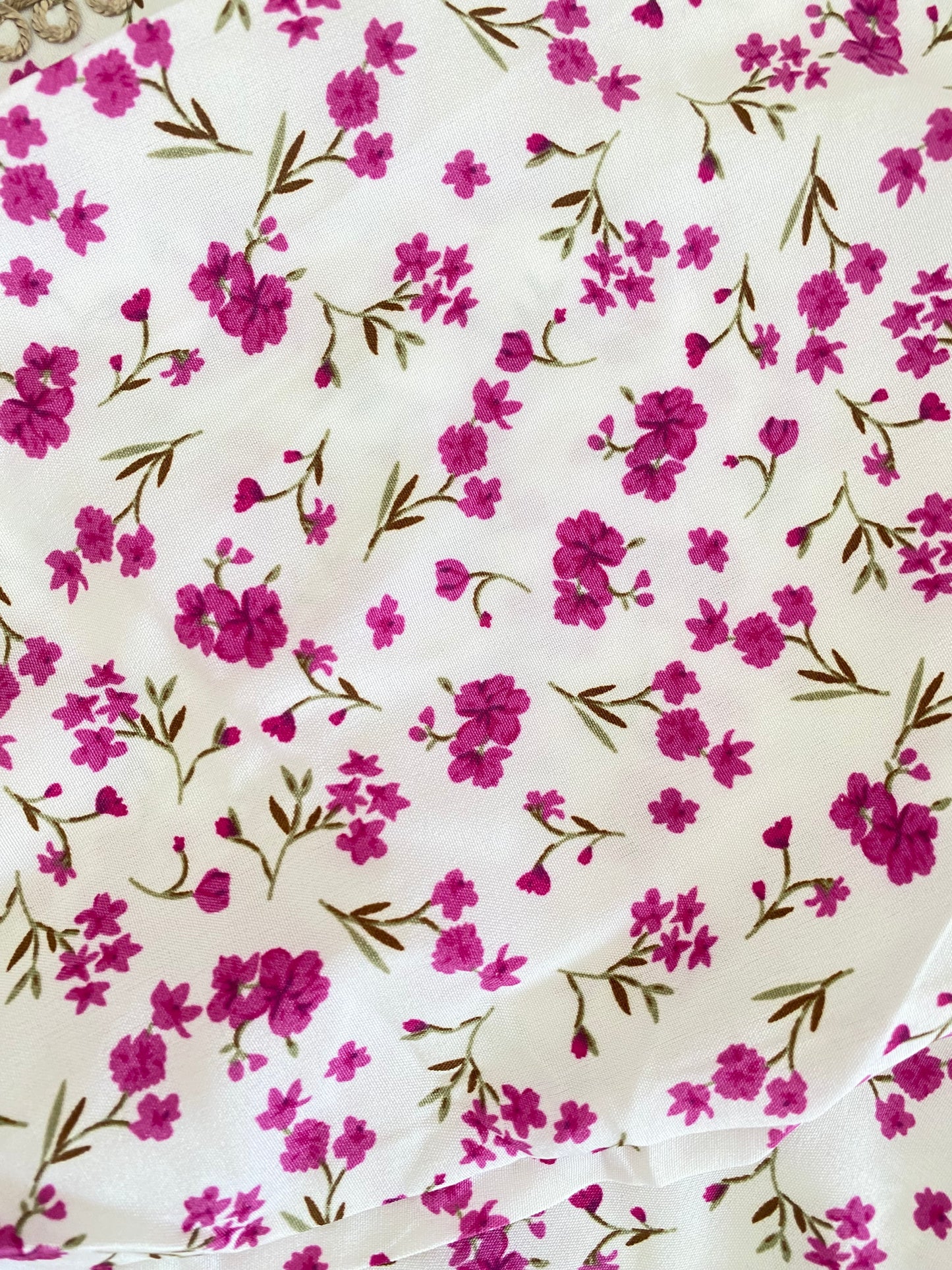 Robe d’intérieur fleurie rose