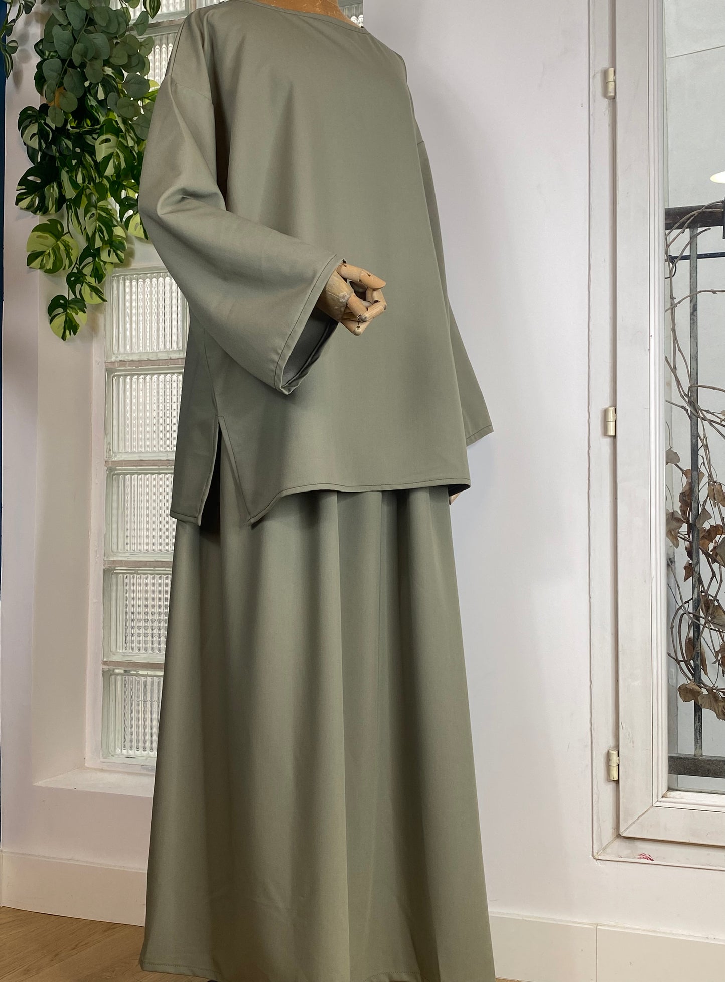 TUNIQUE MODEST VERT OLIVE