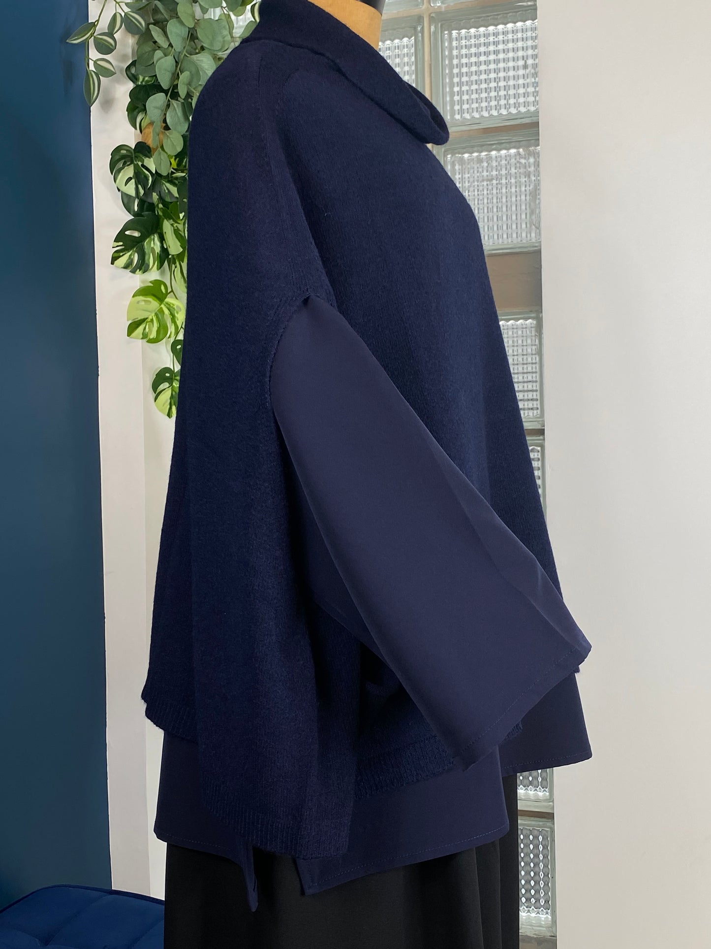 PONCHO SOFT BLEU NUIT