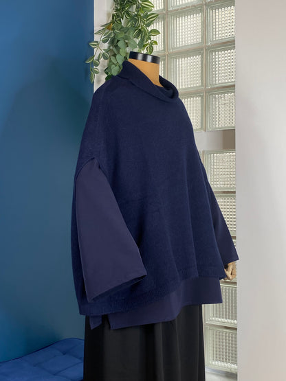 PONCHO SOFT BLEU NUIT