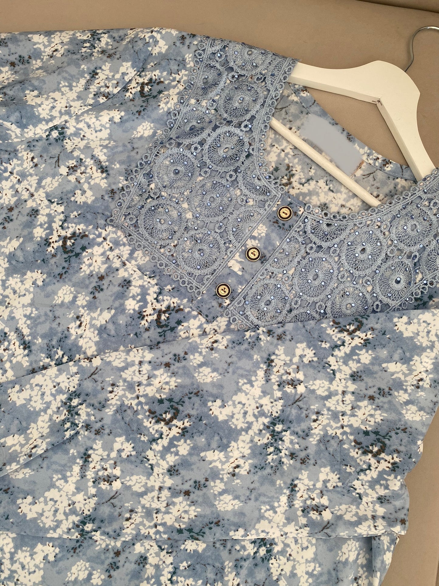 Robe vintage bleu ciel