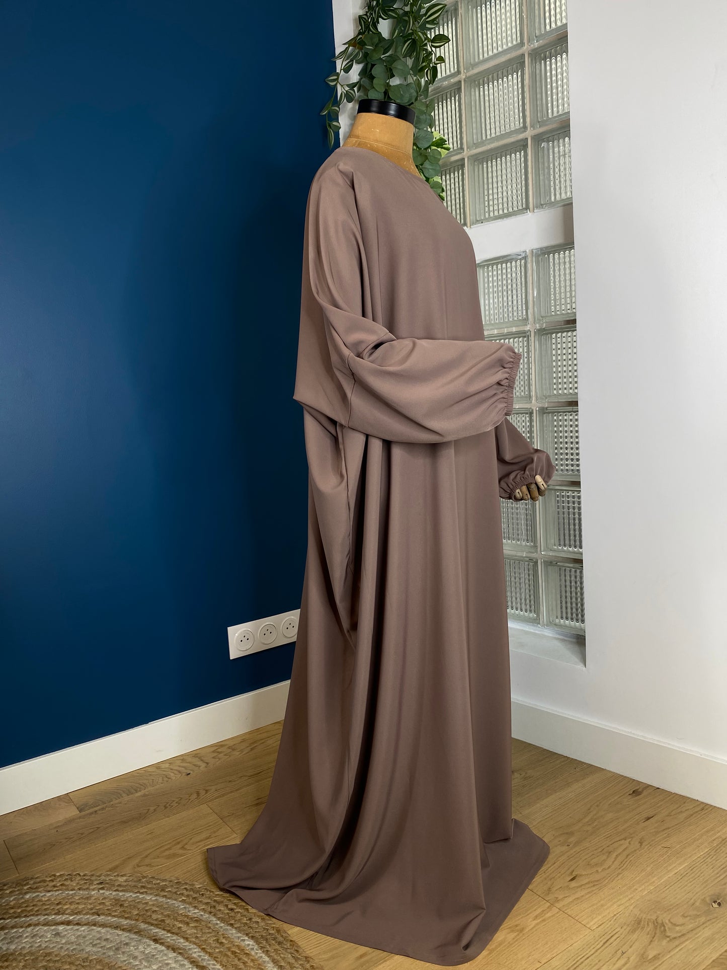 ABAYA BALQIS TAUPE VIOLINE