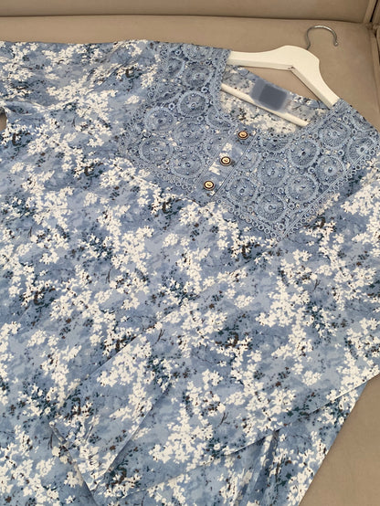 Robe vintage bleu ciel
