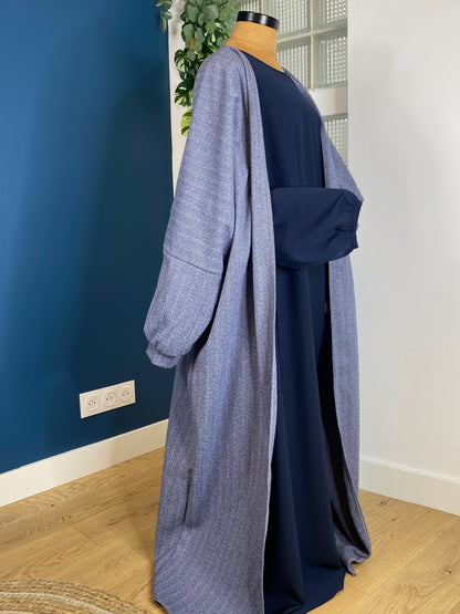 MANTEAU KIMONO NUDFAT BLEU