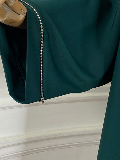 ABAYA ALMAS VERT ÉMERAUDE