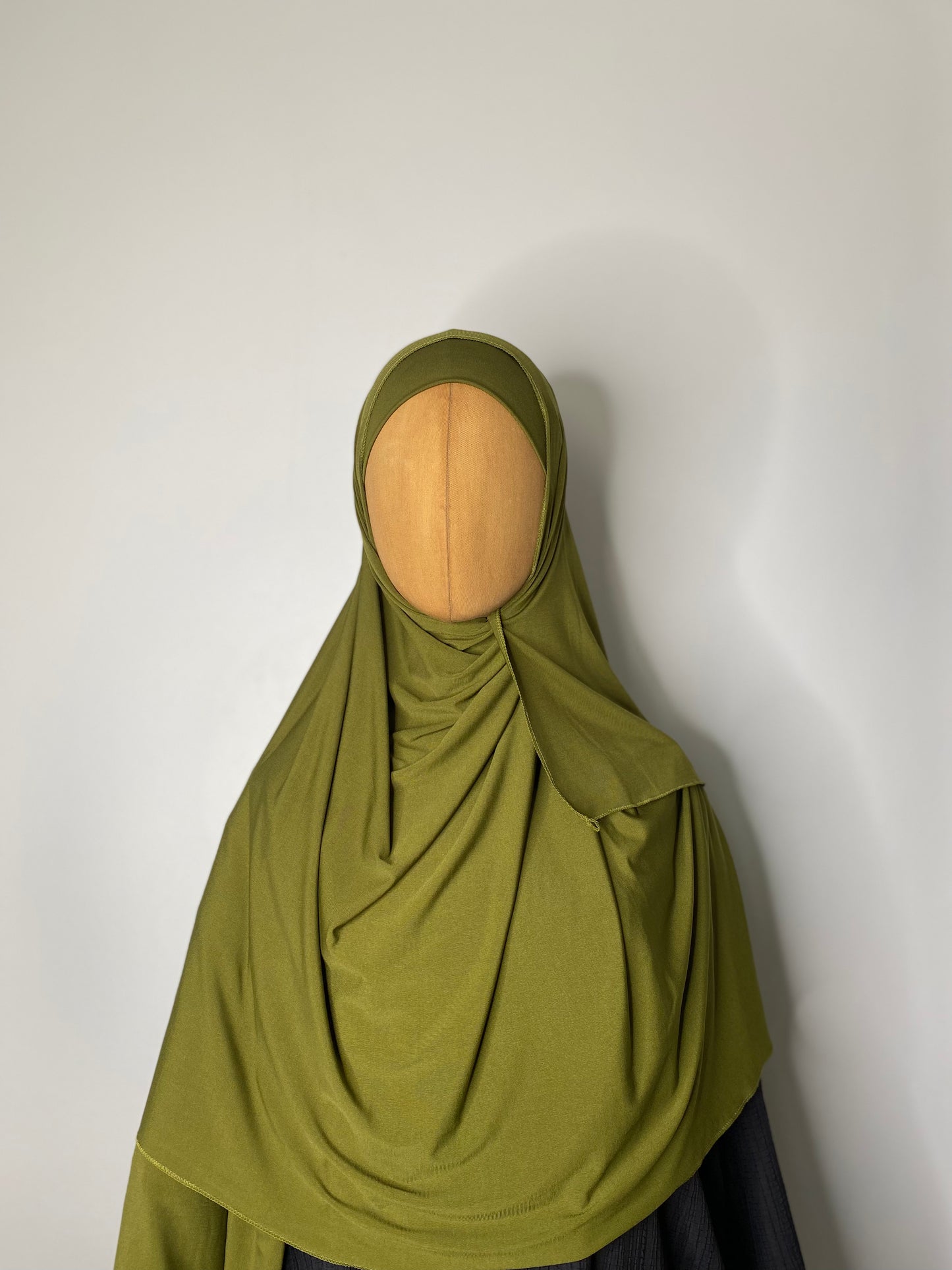 HIJAB A NOUER JERSEY PREMIUM VERT ROUILLÉ