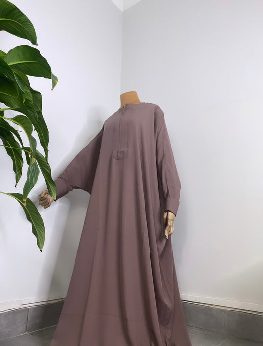 ABAYA ZUHUR TAUPE VIOLINE